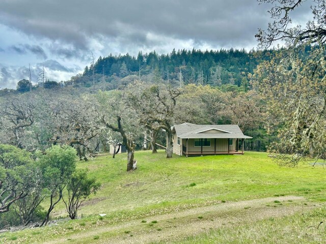 8401 Brandywine Dr, Ukiah, CA 95482 - view of yard with a forest view