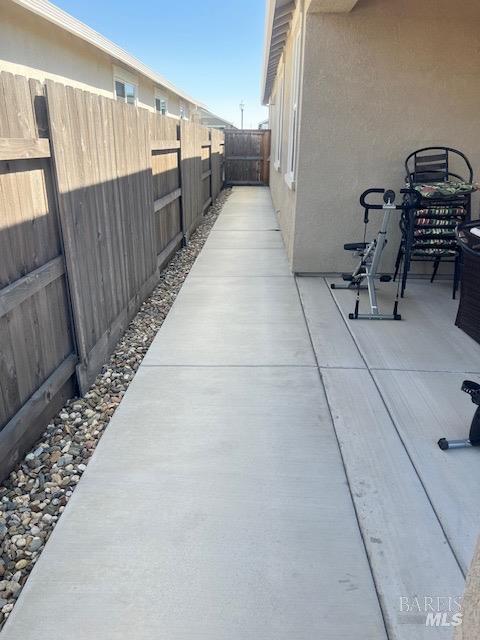 view of patio with a fenced backyard