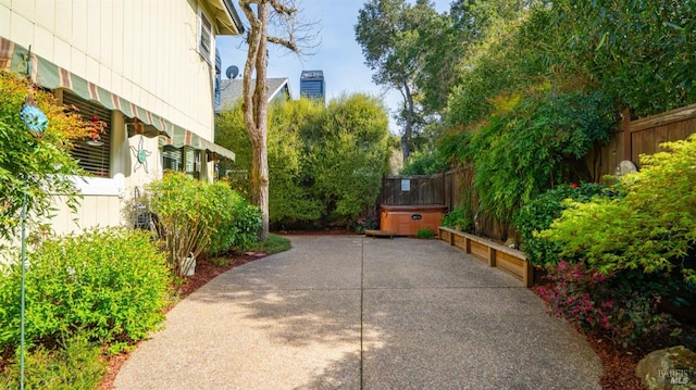 view of patio with fence