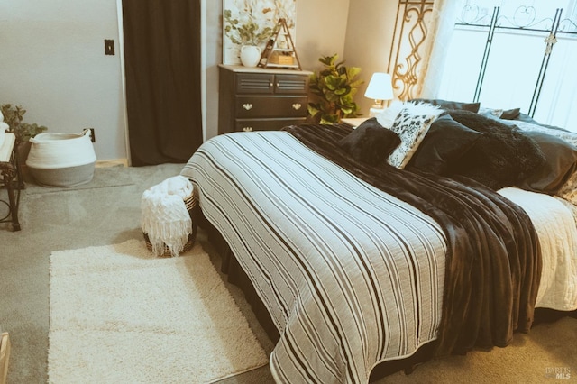 bedroom with carpet