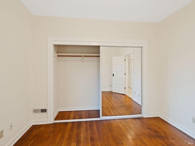 closet featuring visible vents