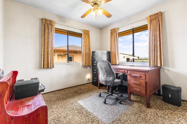 2062 Woolsey Rd, Fulton, CA 95439 - office space with ceiling fan and plenty of natural light