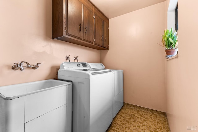 2062 Woolsey Rd, Fulton, CA 95439 - washroom with cabinet space, independent washer and dryer, and a sink