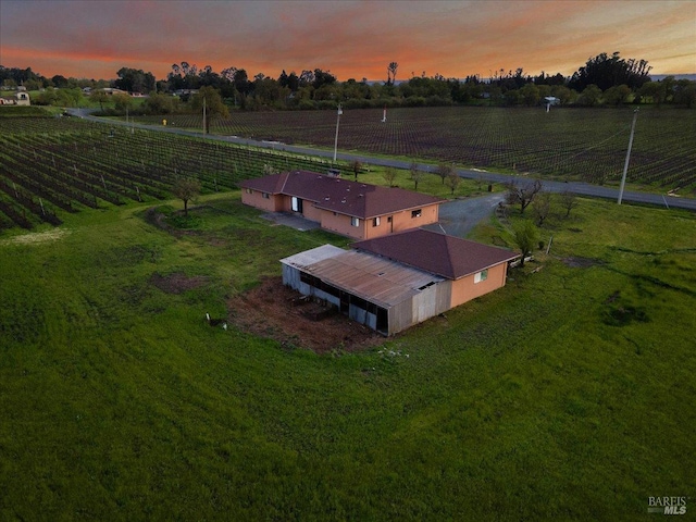2062 Woolsey Rd, Fulton, CA 95439 - aerial view at dusk featuring a rural view