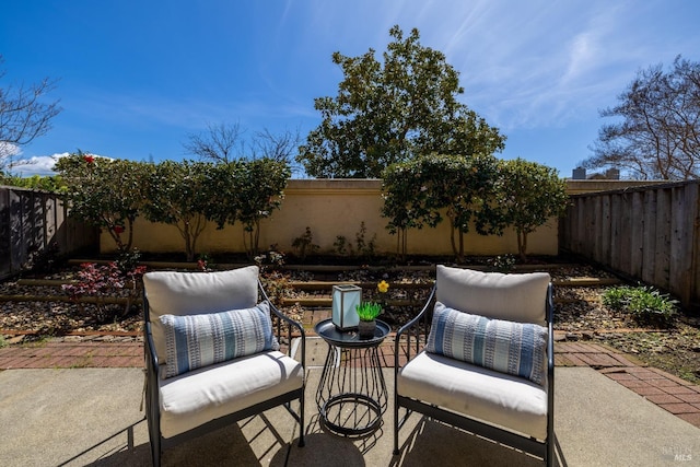 view of patio / terrace with a fenced backyard