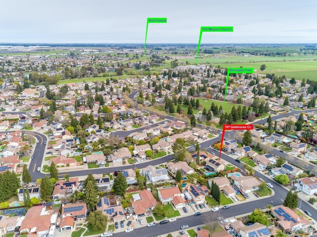 bird's eye view featuring a residential view