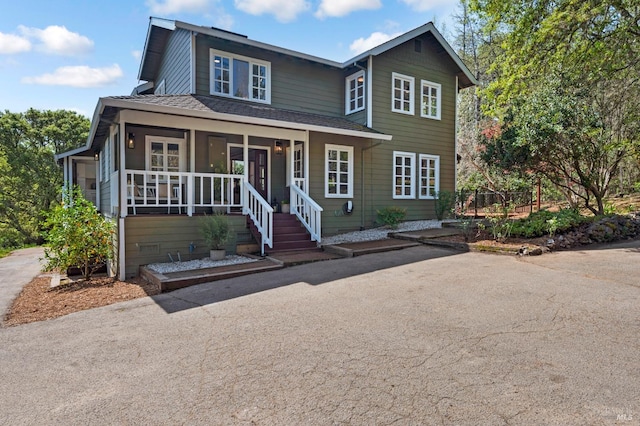 4071 Bones Rd, Sebastopol, CA 95472 - view of front facade featuring a porch and a shingled roof