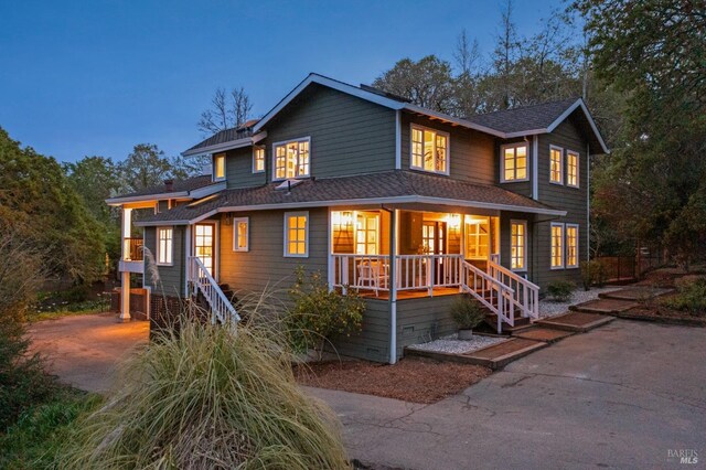 4071 Bones Rd, Sebastopol, CA 95472 - back of property with a chimney, a lawn, and a wooden deck