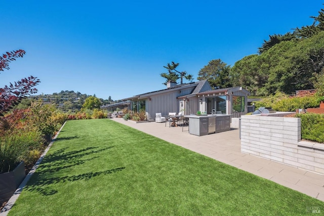 view of yard with a patio