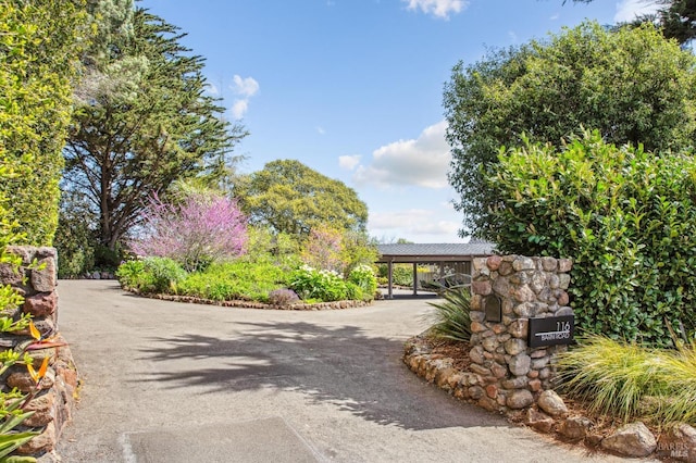 view of property's community featuring driveway