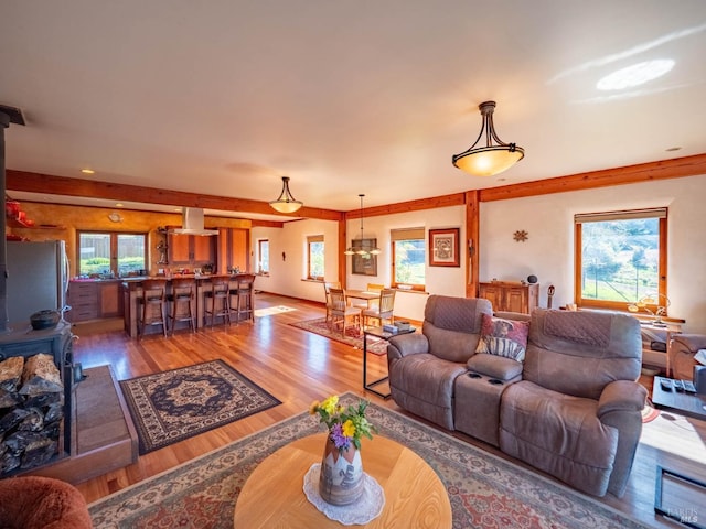 26300 Albion Ridge Rd, Albion, CA 95410 - living room featuring light wood finished floors and baseboards