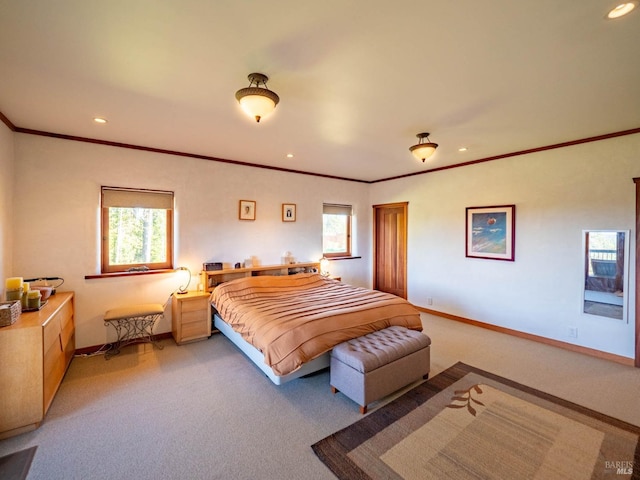 26300 Albion Ridge Rd, Albion, CA 95410 - bedroom featuring multiple windows, carpet, recessed lighting, and baseboards