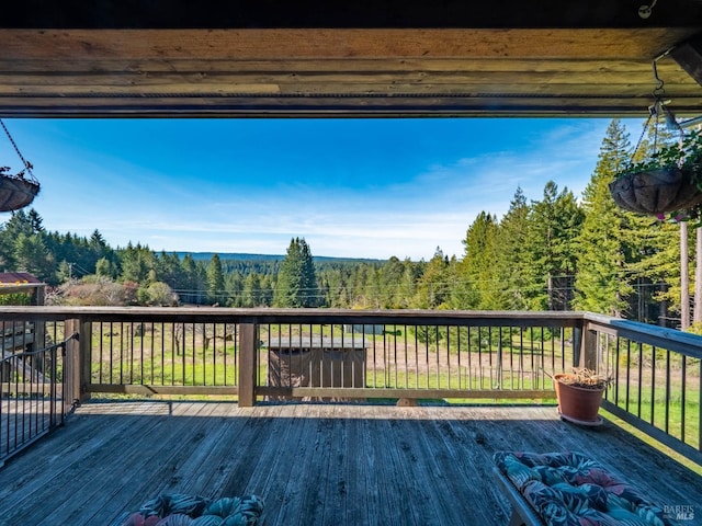 26300 Albion Ridge Rd, Albion, CA 95410 - wooden deck with a view of trees