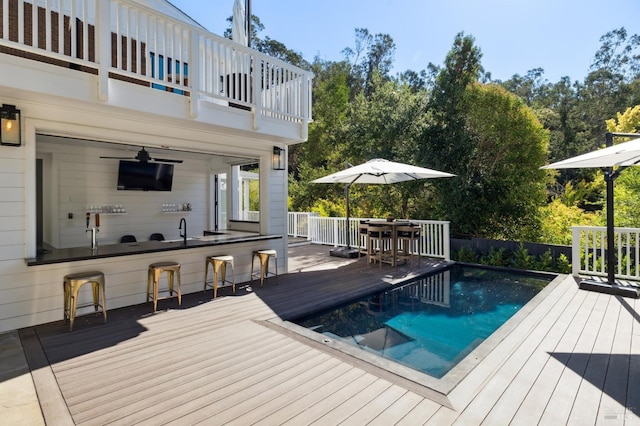 view of wooden deck
