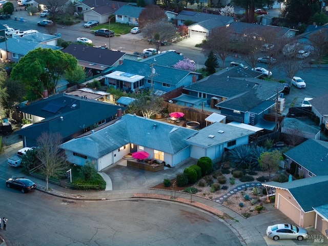 birds eye view of property featuring a residential view