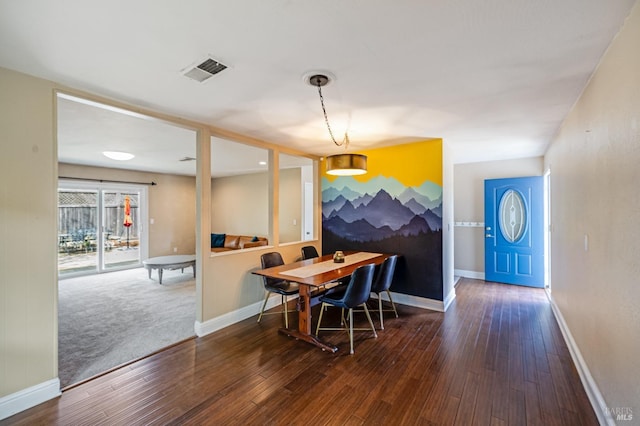 office area featuring visible vents, carpet floors, baseboards, and recessed lighting