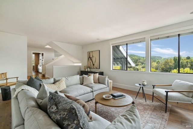 155 Hidden Valley Ln, San Anselmo, CA 94960 - living area with baseboards and wood finished floors