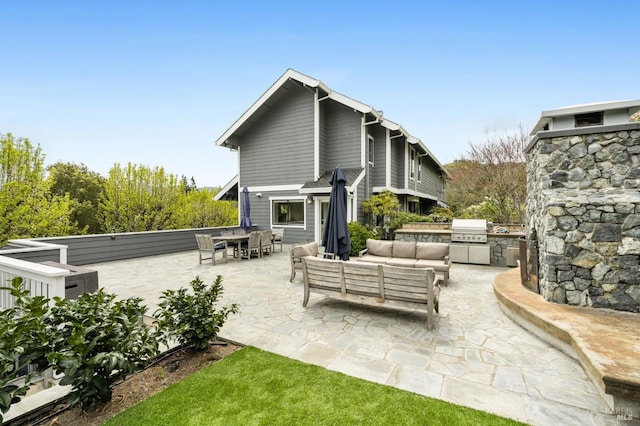 155 Hidden Valley Ln, San Anselmo, CA 94960 - exterior space with area for grilling, an outdoor living space, grilling area, and outdoor dining space
