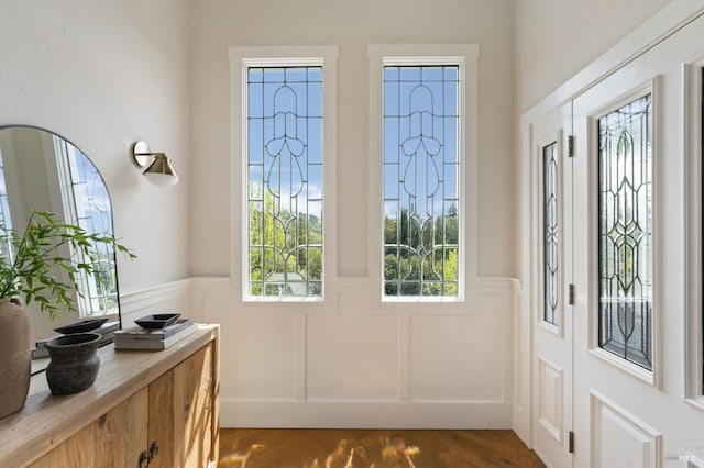 155 Hidden Valley Ln, San Anselmo, CA 94960 - entrance foyer with plenty of natural light and a wainscoted wall