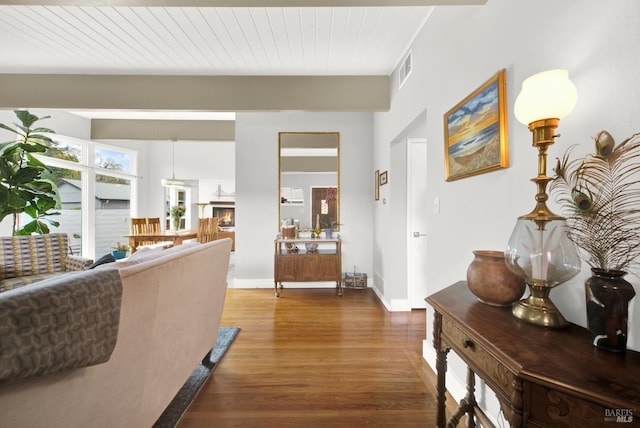 148 Kerns Ct, Napa, CA 94558 - hall featuring wood finished floors, baseboards, and wood ceiling
