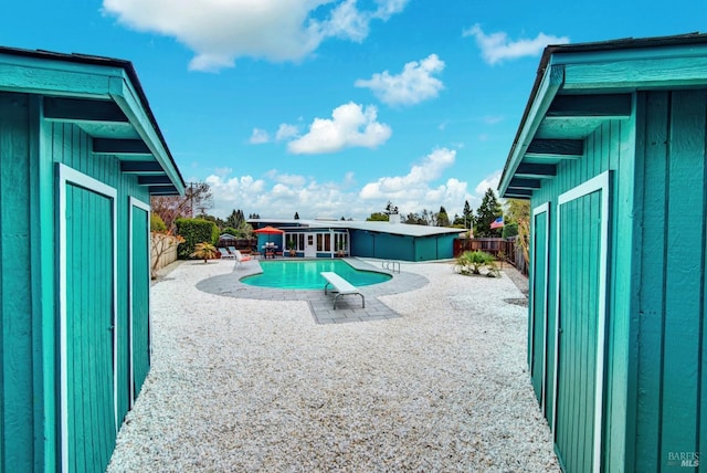 148 Kerns Ct, Napa, CA 94558 - view of pool with a diving board, a patio area, and a fenced backyard