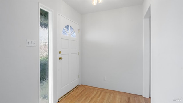 entryway featuring light wood-type flooring
