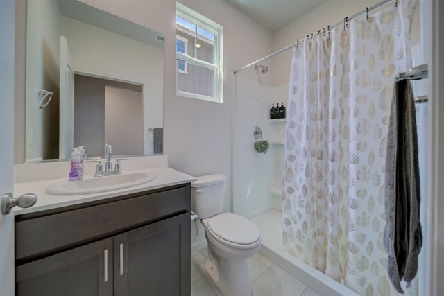 1108 Hiramatsu Ln, Winters, CA 95694 - bathroom with vanity, toilet, tile patterned flooring, and a stall shower