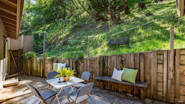 317 Olema Rd, Fairfax, CA 94930 - fenced backyard with a patio area