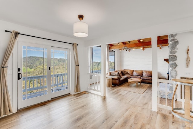 interior space featuring wood finished floors