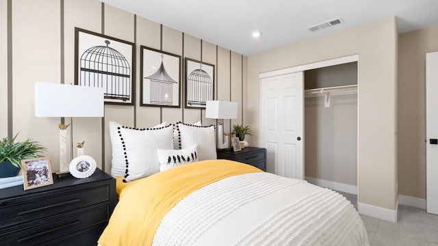 1096 Fiano Pl, Manteca, CA 95337 - bedroom with a closet, carpet floors, baseboards, and recessed lighting