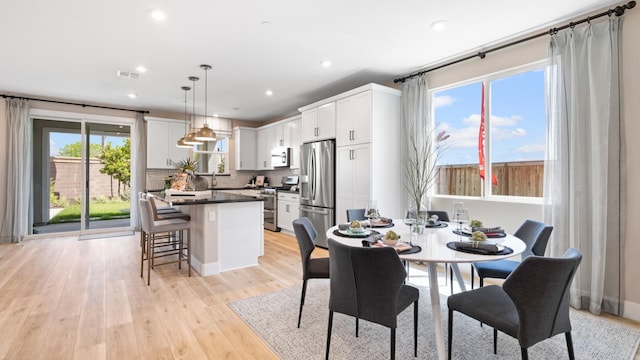 1096 Fiano Pl, Manteca, CA 95337 - dining area featuring recessed lighting and light wood finished floors