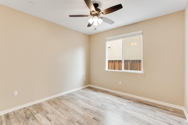 8568 Pinehollow Cir, Discovery Bay, CA 94505 - spare room featuring light wood-style floors, ceiling fan, and baseboards