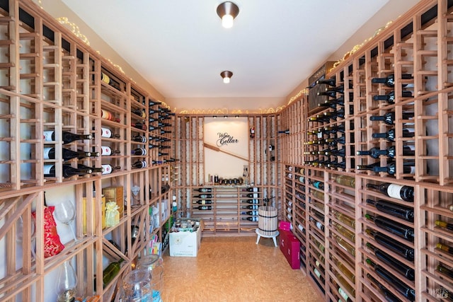 view of wine area