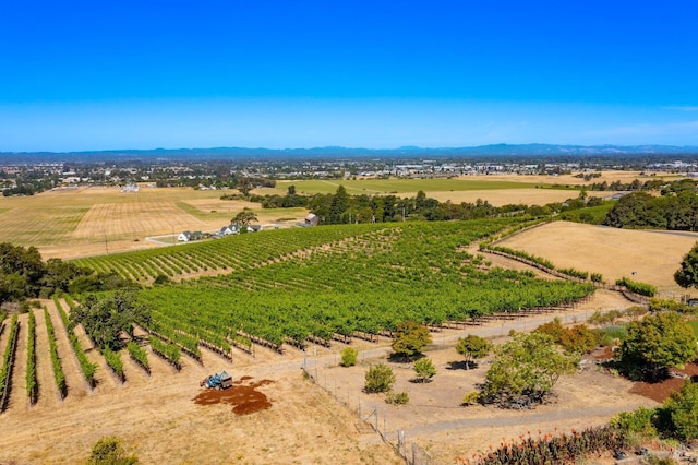 aerial view featuring a rural view