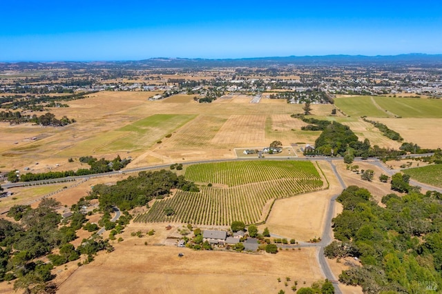 aerial view with a rural view