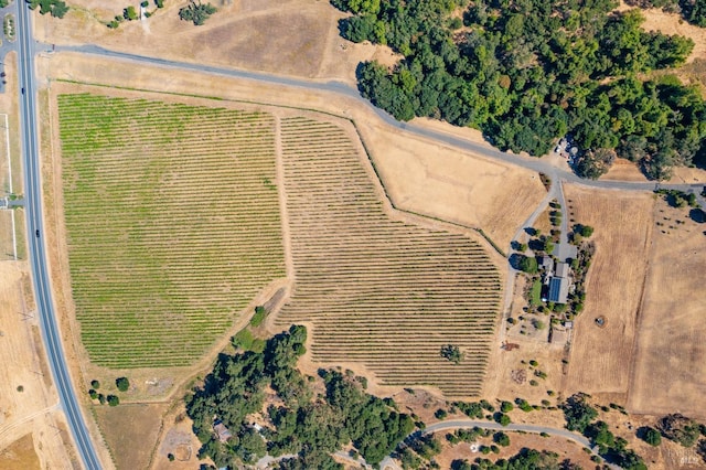 bird's eye view with a rural view