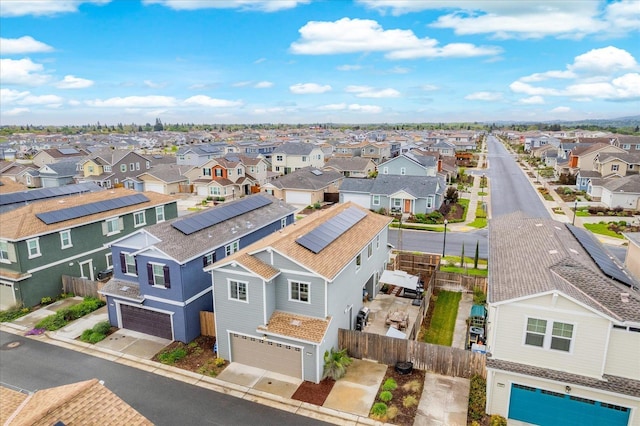 bird's eye view featuring a residential view