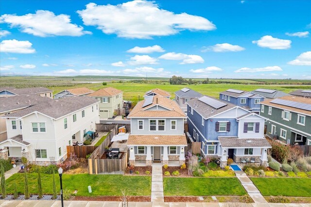 drone / aerial view featuring a residential view