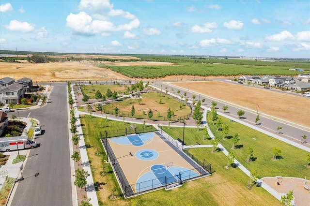 bird's eye view featuring a rural view