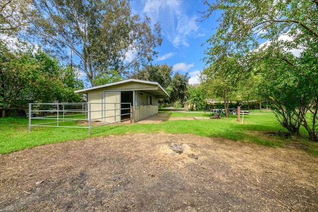 exterior space with an exterior structure and an outdoor structure