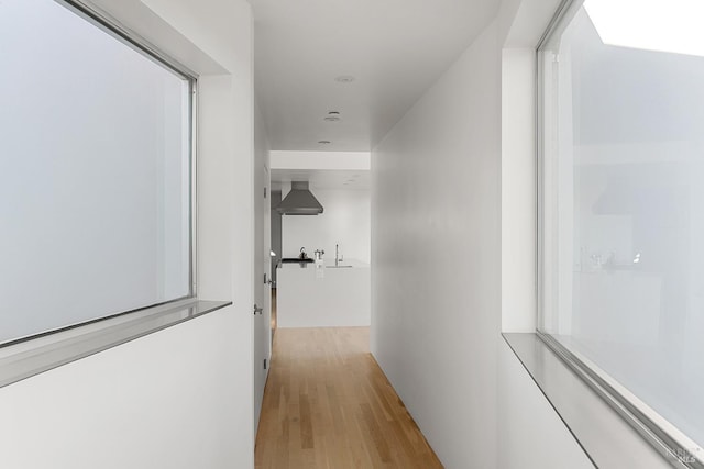 505 Dusty Ln, Sebastopol, CA 95472 - hallway with light wood-type flooring