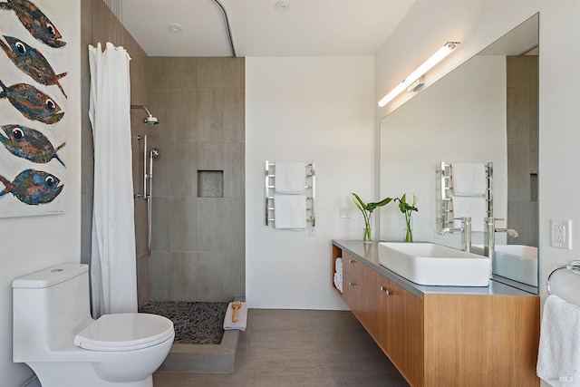 505 Dusty Ln, Sebastopol, CA 95472 - bathroom with vanity and a tile shower