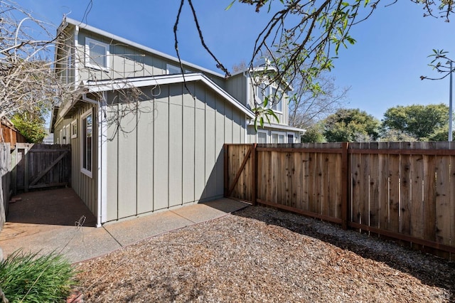 view of property exterior featuring a fenced backyard