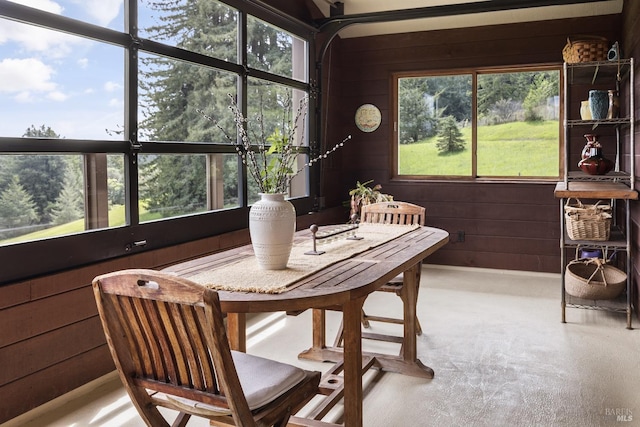view of sunroom