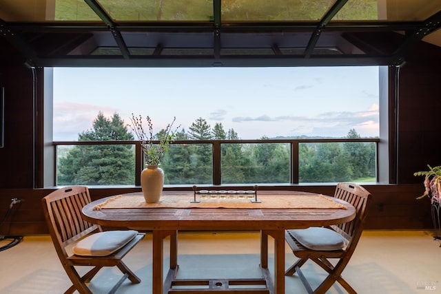 view of dining space
