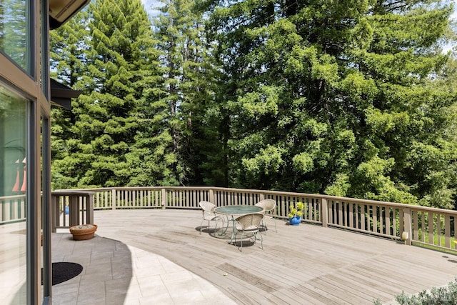 view of wooden terrace