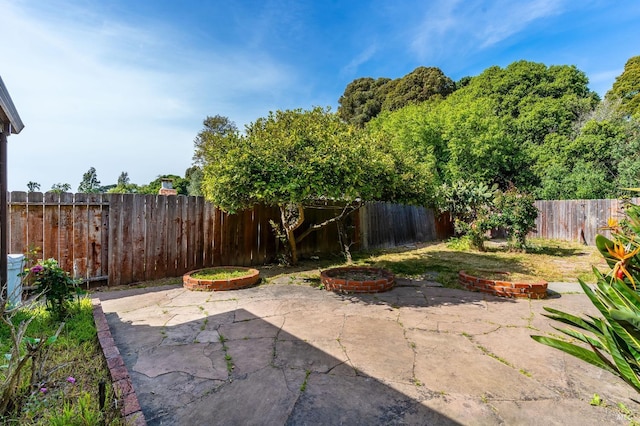 view of patio with a fenced backyard