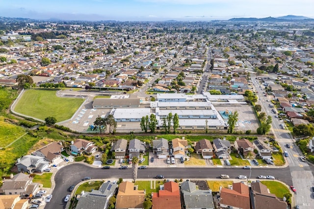 bird's eye view with a residential view and a mountain view