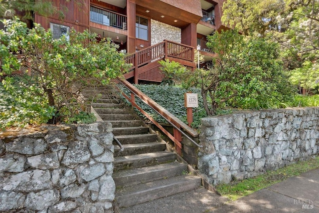 view of stairs