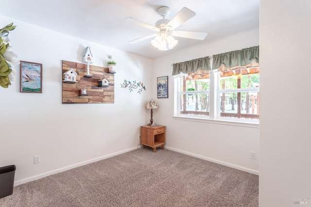 35725 Corinthians Way, Shingletown, CA 96088 - carpeted spare room with baseboards and ceiling fan